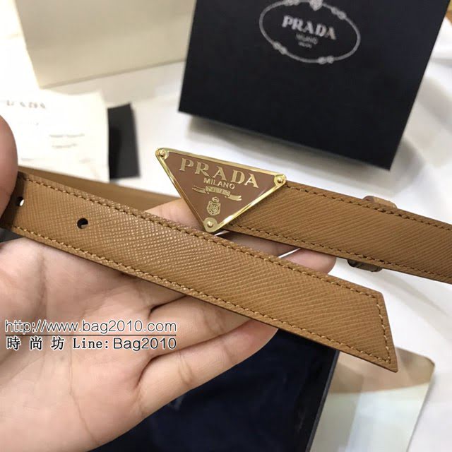 PRADA女士皮帶 普拉達經典塗琺瑯三角形腰帶  jjp2020